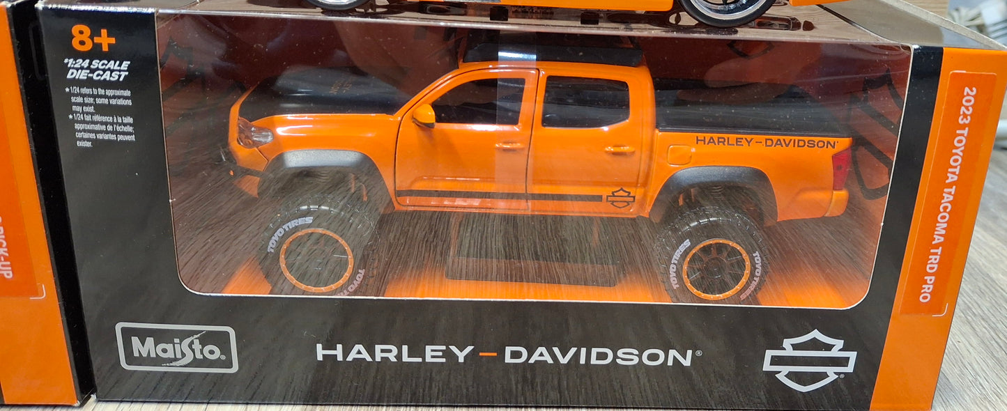 Maisto Design 1/24 Harley Davidson Set 4pcs Orange