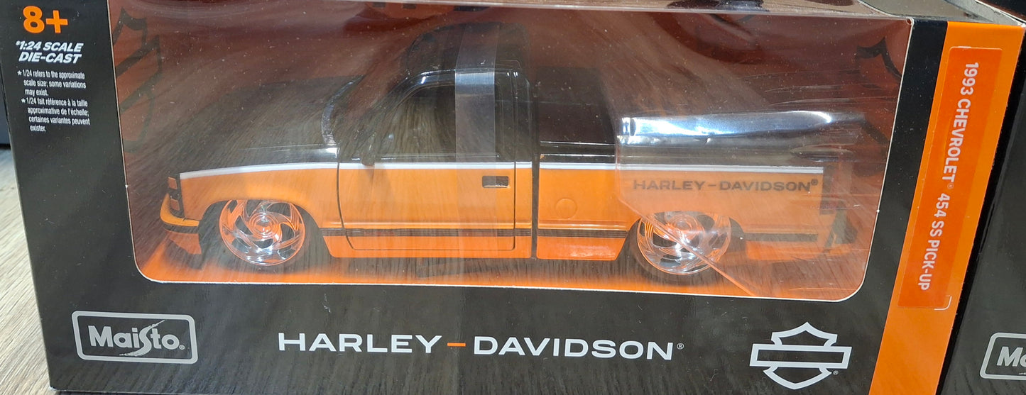 Maisto Design 1/24 Harley Davidson Set 4pcs Orange