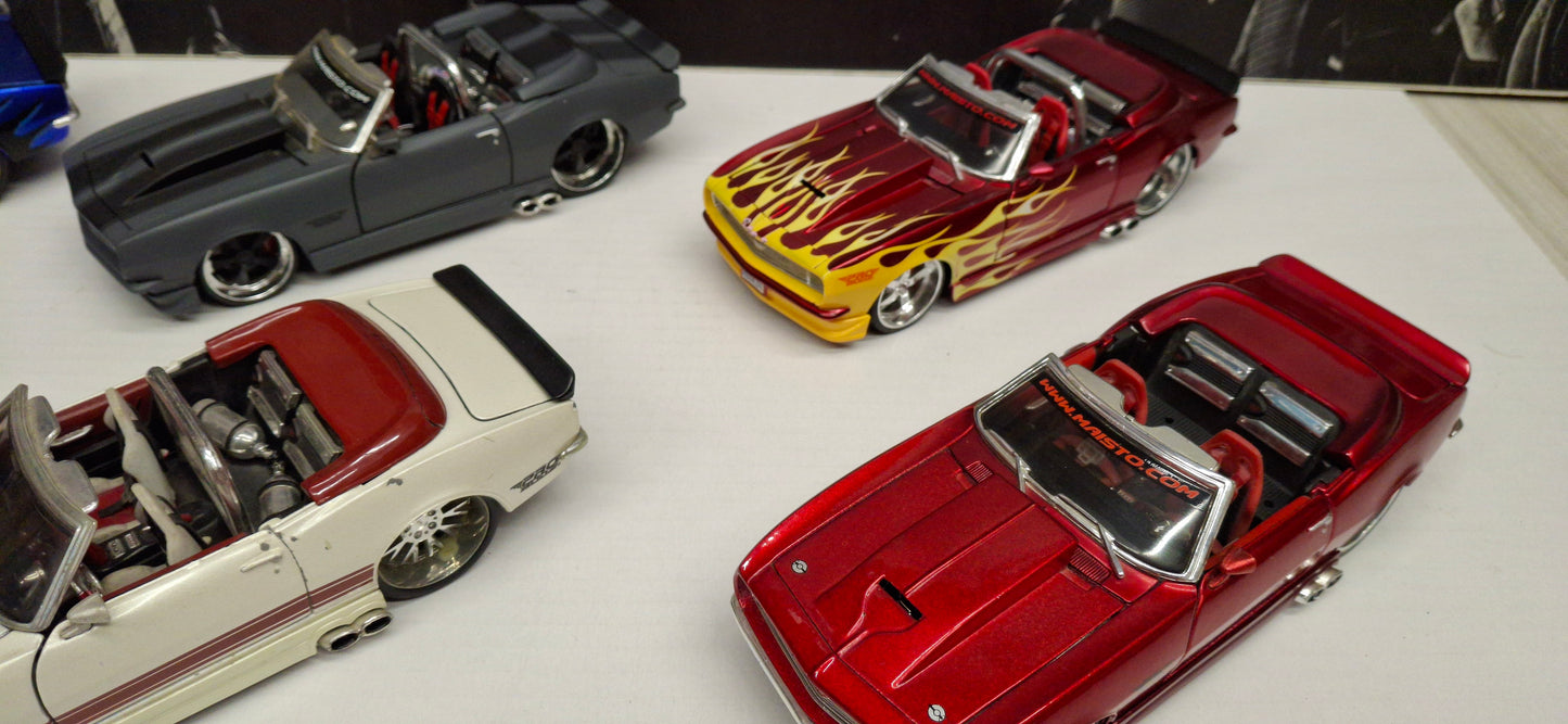 Maisto Design 1/24 Chevy Camaro 1969 Cabrio Set 6pcs USED