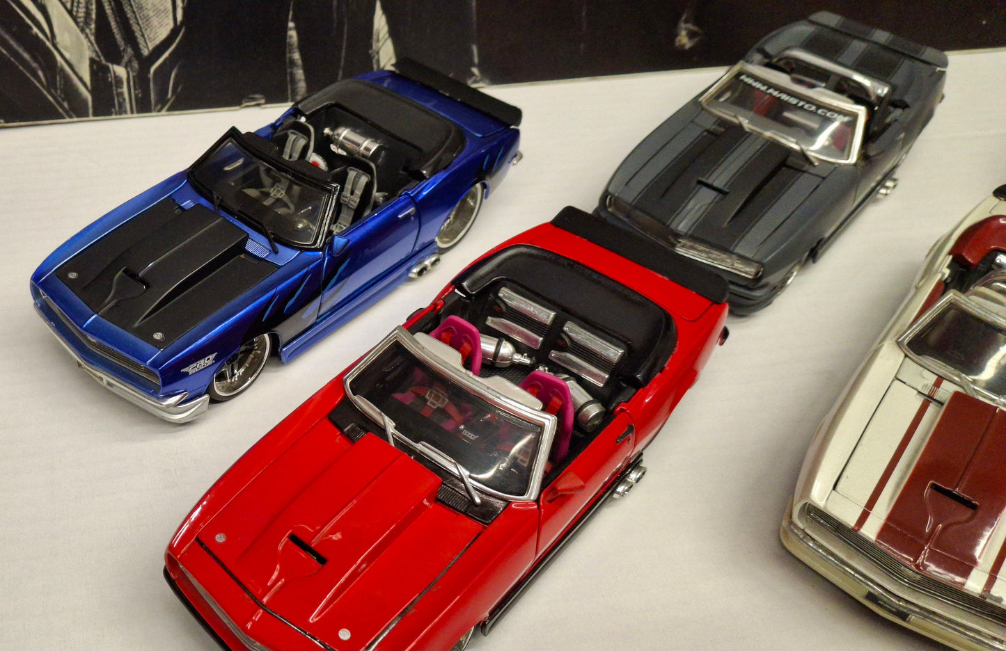 Maisto Design 1/24 Chevy Camaro 1969 Cabrio Set 6pcs USED