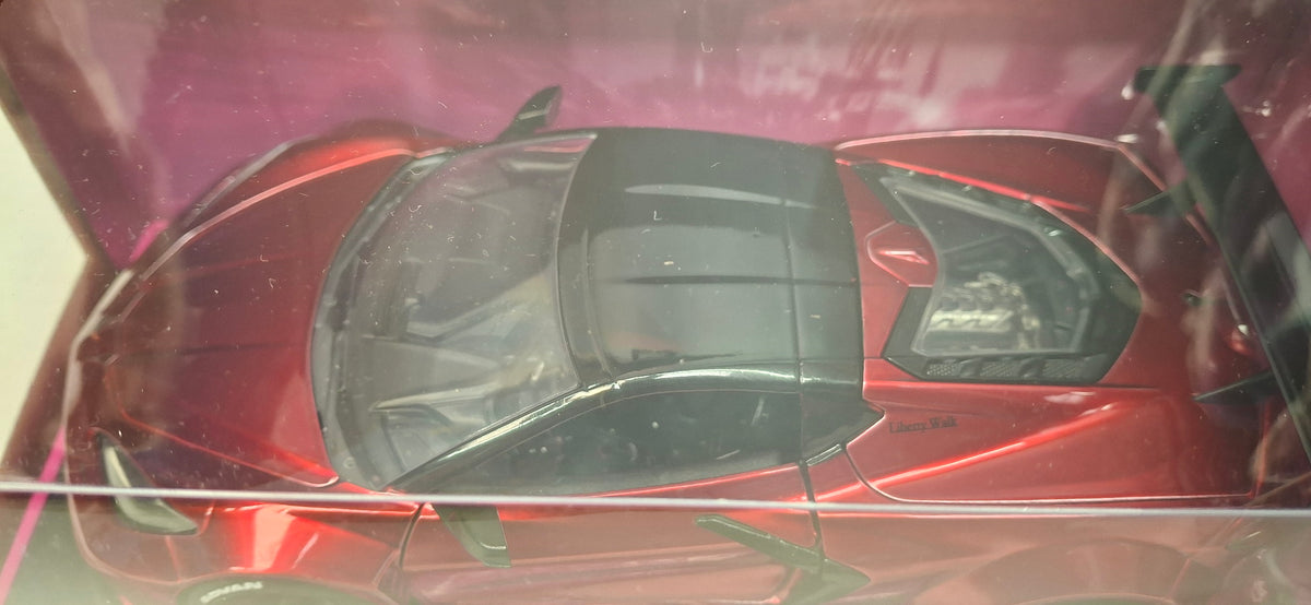 Jada Toys 1/24 Chevy Corvette 2023 Liberty Walk Candy Red Pink Slips