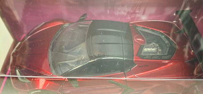 Jada Toys 1/24 Chevy Corvette 2023 Liberty Walk Candy Red Pink Slips