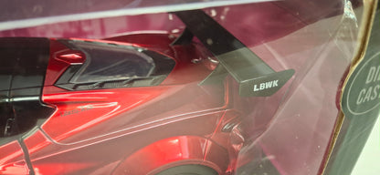 Jada Toys 1/24 Chevy Corvette 2023 Liberty Walk Candy Red Pink Slips