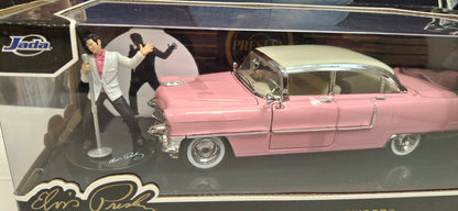 Jada Toys 1/24 Cadillac Eldorado Elvis Pink + figurka