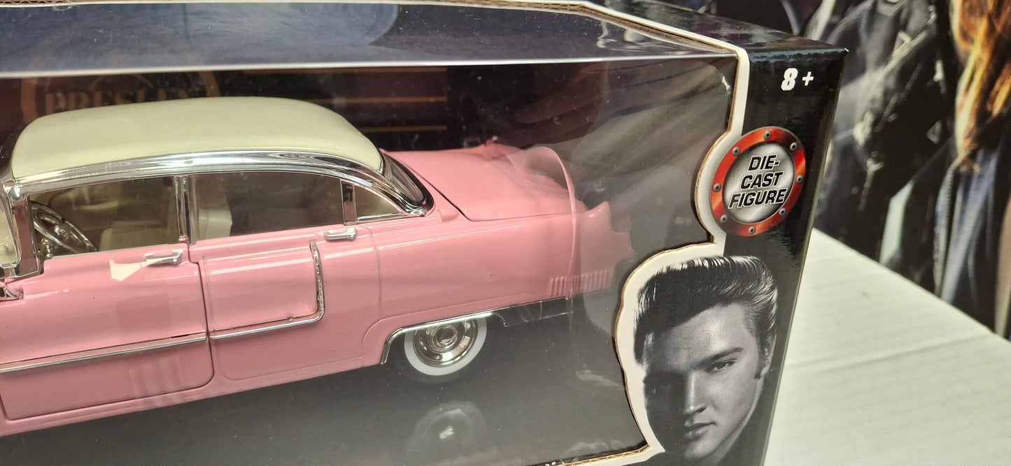 Jada Toys 1/24 Cadillac Eldorado Elvis Pink + figurka