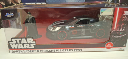 Jada Toys 1/24 Star Wars Porsche 911 + figurka Darth Wader