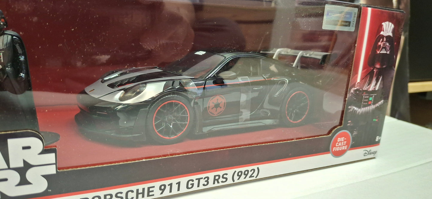 Jada Toys 1/24 Star Wars Porsche 911 + figurka Darth Wader