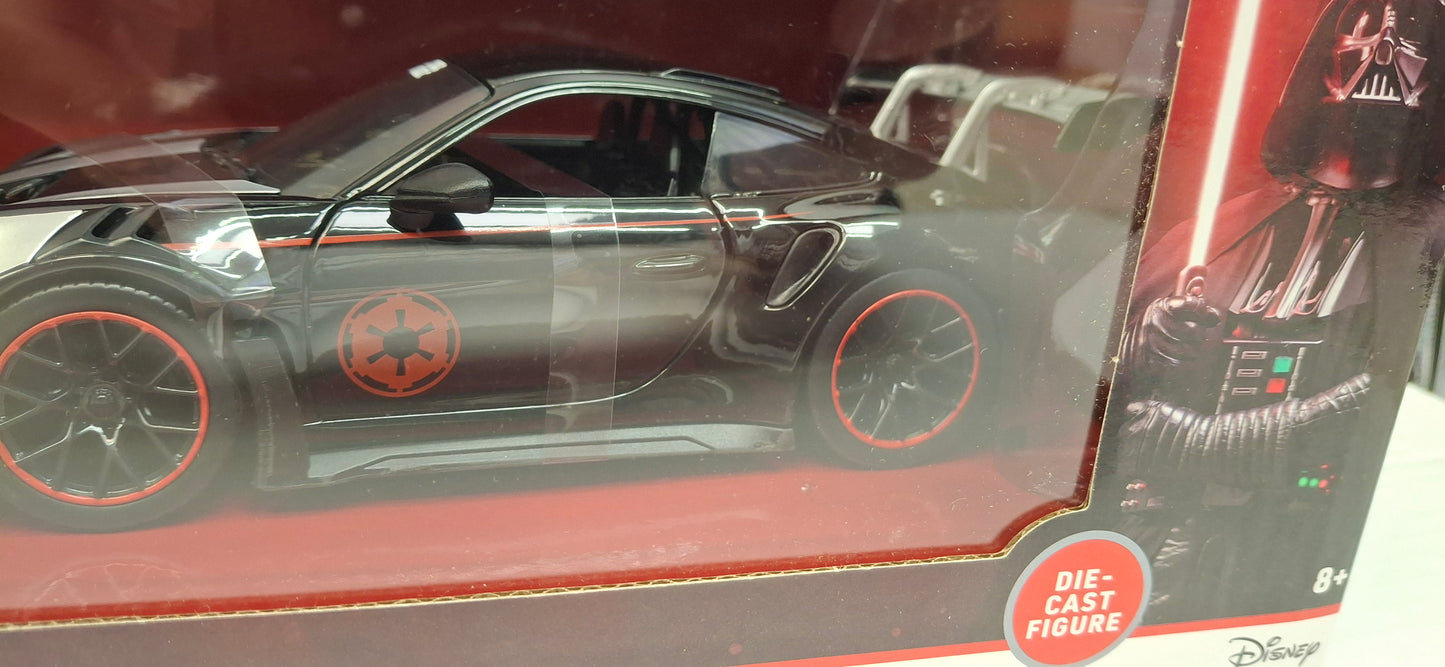 Jada Toys 1/24 Star Wars Porsche 911 + figurka Darth Wader