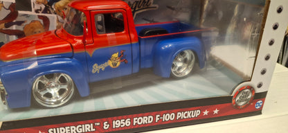 Jada Toys 1/24 Ford F-100 Pickup 1956 Supergirl DC