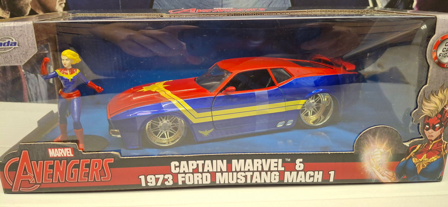 Jada Toys 1/24 Ford Mustang Mach1 1973 Captain Marvel