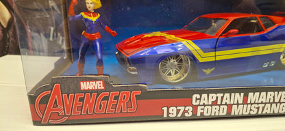 Jada Toys 1/24 Ford Mustang Mach1 1973 Captain Marvel