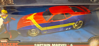 Jada Toys 1/24 Ford Mustang Mach1 1973 Captain Marvel