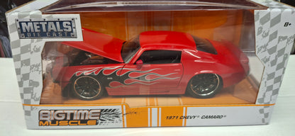 Jada Toys 1/24 Chevy Camaro Flame 1971 Red Big Time Muscle