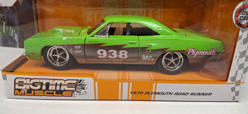 Jada Toys 1/24 Plymouth Road Runner 1979 Green Big Time Muscle