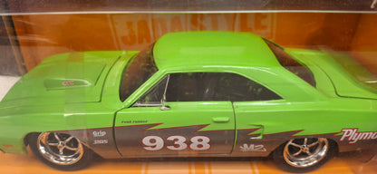 Jada Toys 1/24 Plymouth Road Runner 1979 Green Big Time Muscle