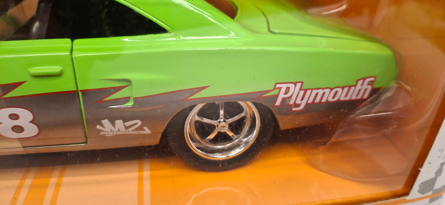 Jada Toys 1/24 Plymouth Road Runner 1979 Green Big Time Muscle