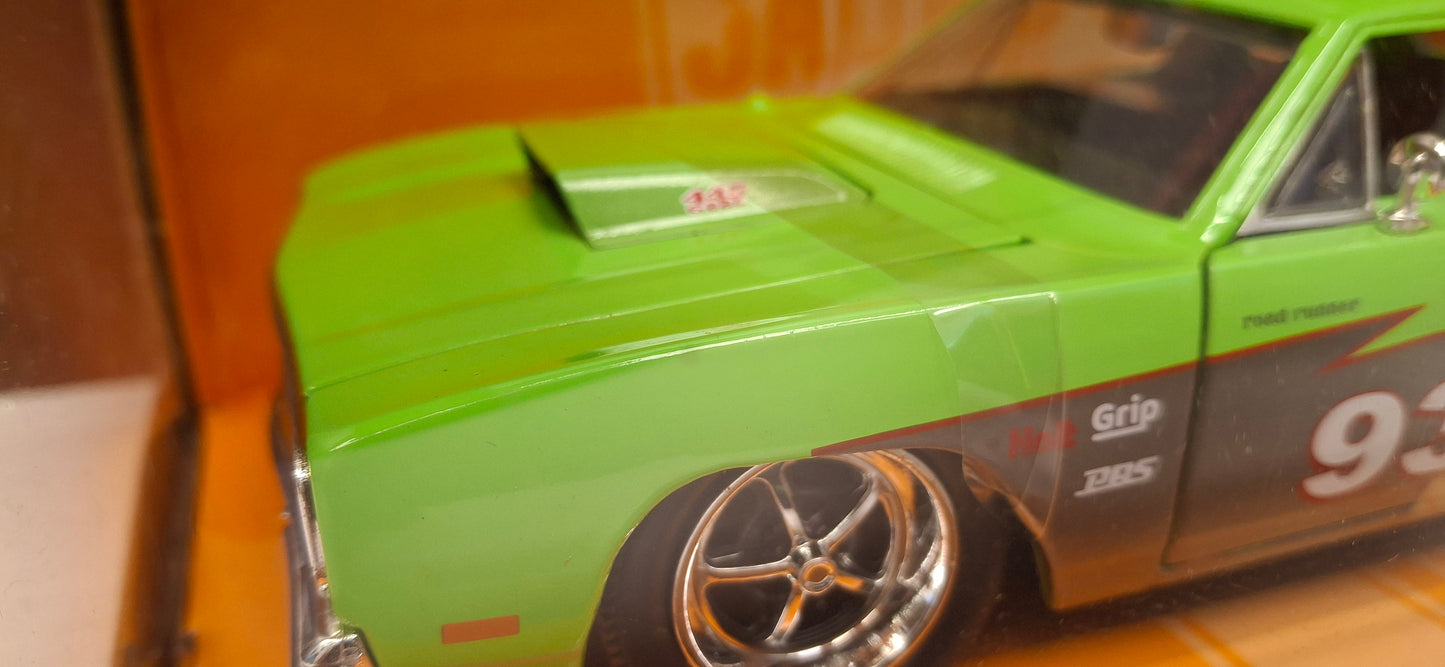 Jada Toys 1/24 Plymouth Road Runner 1979 Green Big Time Muscle