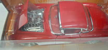 Jada Toys 1/24 Chevy Corvette 1957 Red White Big Time Muscle