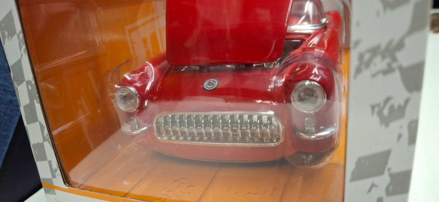 Jada Toys 1/24 Chevy Corvette 1957 Red White Big Time Muscle