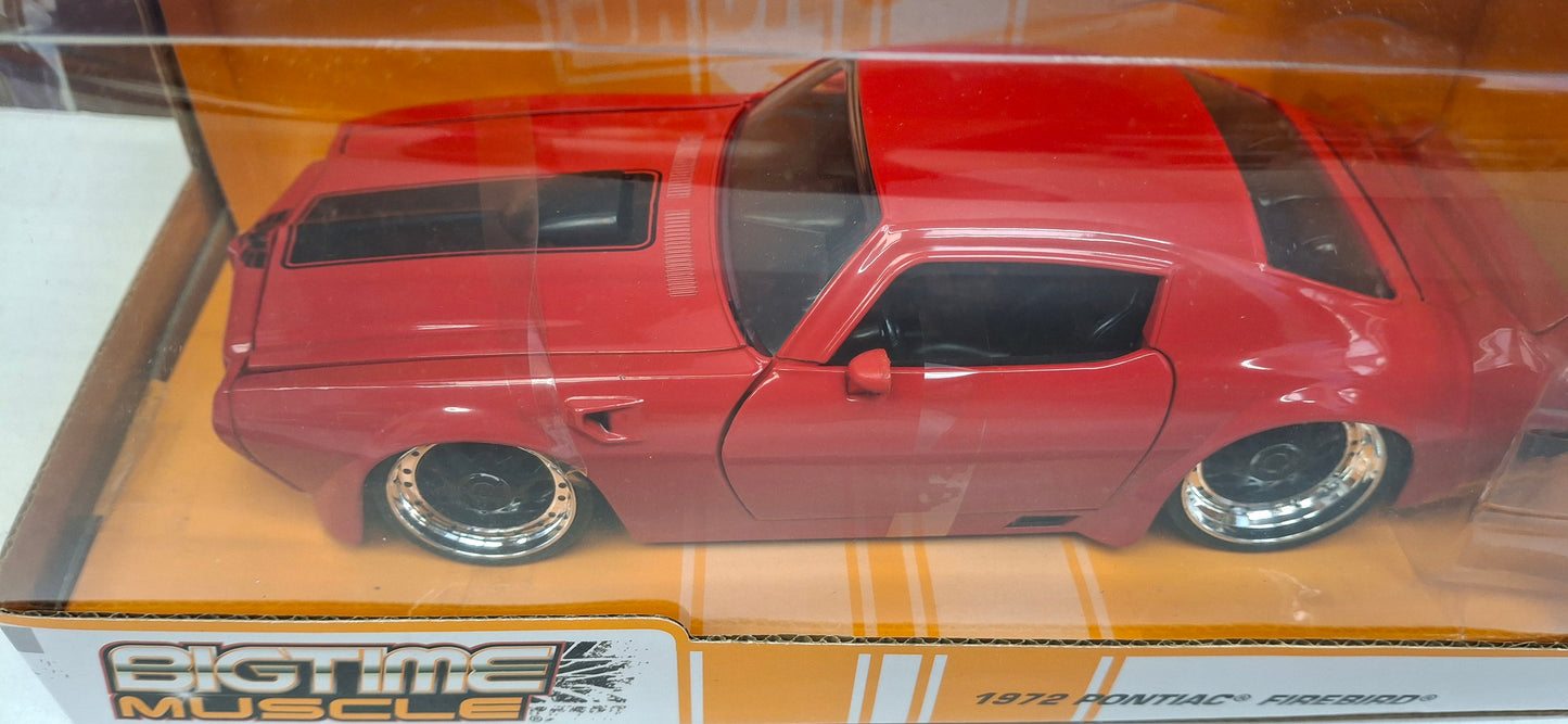 Jada Toys 1/24 Pontiac Firebird 1972 Red Black Big Time Muscle