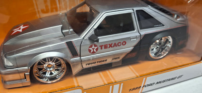 Jada Toys 1/24 Ford Mustang GT 1989 Texaco Silver Big Time Muscle