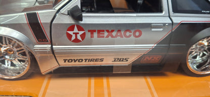 Jada Toys 1/24 Ford Mustang GT 1989 Texaco Silver Big Time Muscle