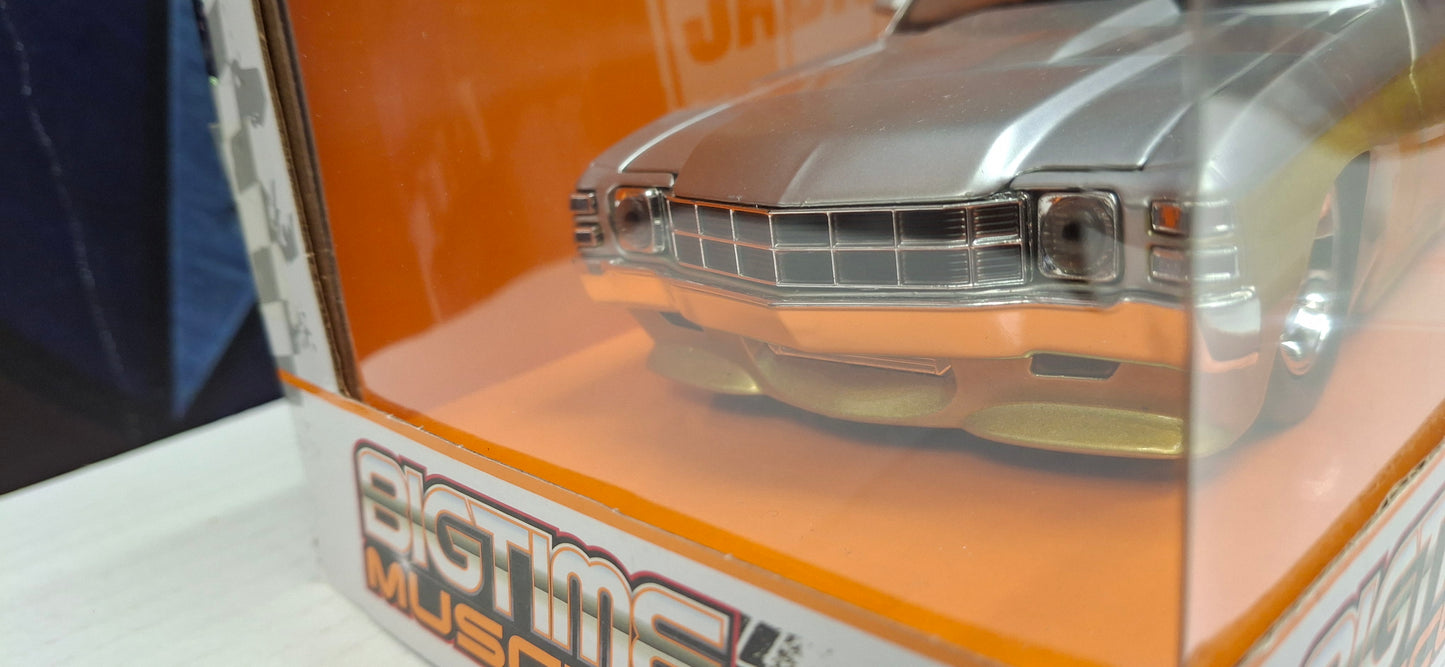 Jada Toys 1/24 Chevy Chevelle SS 1971 Silver Gold Big Time Muscle