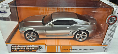Jada Toys 1/24 Chevy Camaro 2005 Silver Big Time Muscle