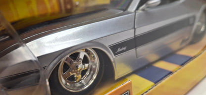 Jada Toys 1/24 Ford Mustang Mach 1 Silver Black Stripe Big Time Muscle