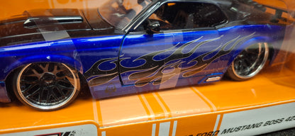 Jada Toys 1/24 Ford Mustang Boss 429 1970 Blue Flame Big Time Muscle