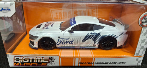 Jada Toys 1/24 Ford Mustang Dark Horse 2024 White Horse Big Time Muscle