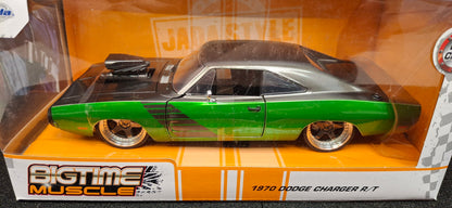 Jada Toys 1/24 Dodge Charger R/T Gasser Gray Green Big Time Muscle