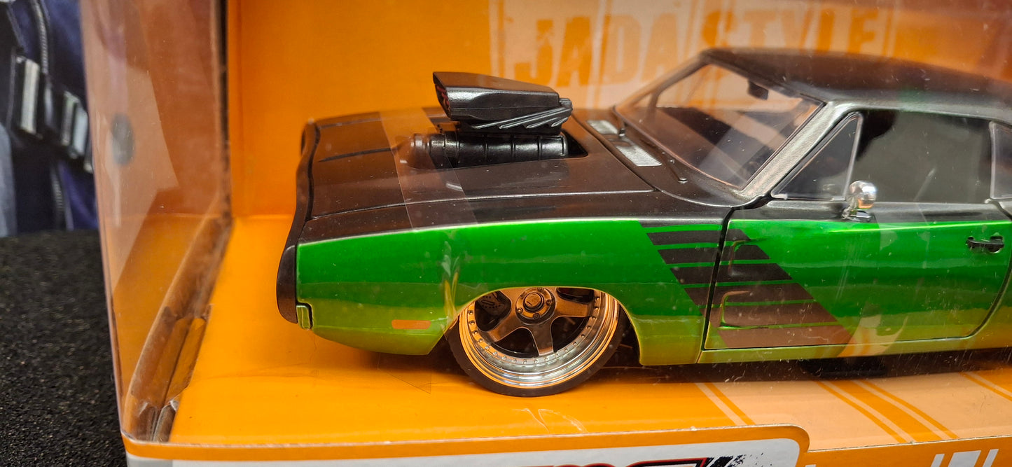 Jada Toys 1/24 Dodge Charger R/T Gasser Gray Green Big Time Muscle
