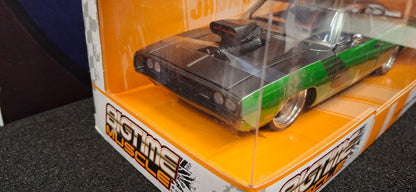Jada Toys 1/24 Dodge Charger R/T Gasser Gray Green Big Time Muscle