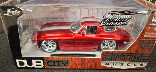 Jada Toys 1/24 Chevy Corvette 1967 Stingray Candy Red Dub City