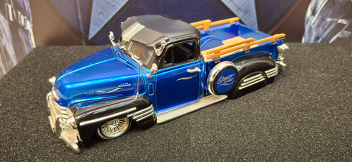 Jada Toys 1/24 Chevy Pickup 1951 Street Low Blue Big Time Muscle USED
