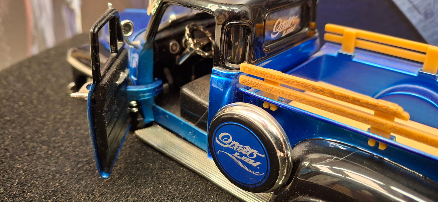 Jada Toys 1/24 Chevy Pickup 1951 Street Low Blue Big Time Muscle USED