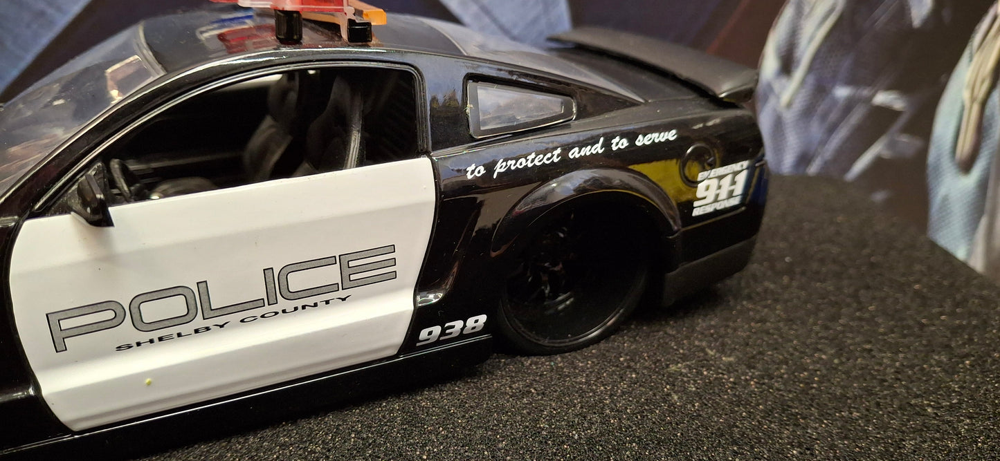 Jada Toys 1/24 Ford Mustang Shelby GT-500 Police 2007 Big Time Muscle USED