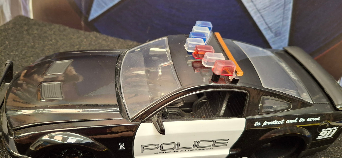 Jada Toys 1/24 Ford Mustang Shelby GT-500 Police 2007 Big Time Muscle USED