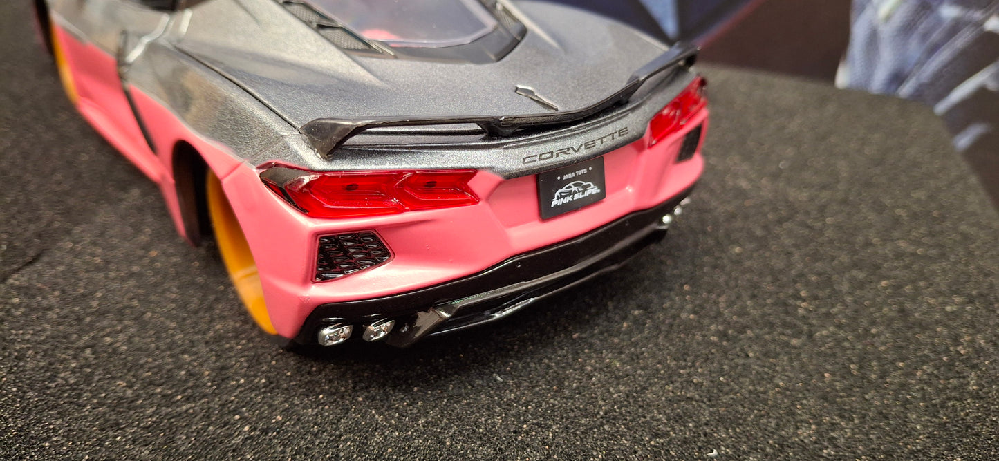 Jada Toys 1/24 Chevy Corvette Stingray 2010 Silver Big Time Muscle USED
