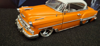 Jada Toys 1/24 Chevy Bel-Air 1953 Orange Street Low Big Time Muscle USED