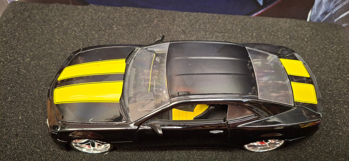 Jada Toys 1/24 Chevy Camaro SS 2010 Black Yellow Big Time Muscle USED