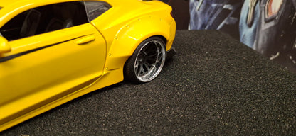 Jada Toys 1/24 Chevy Camaro SS Widebody 2016 Yellow  Big Time Muscle USED