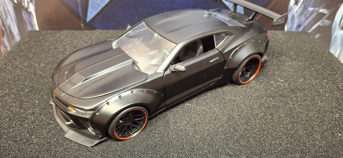 Jada Toys 1/24 Chevy Camaro SS Widebody 2016 Black Matt Big Time Muscle USED