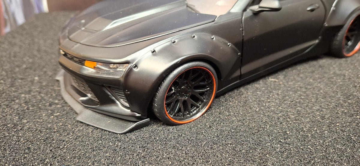 Jada Toys 1/24 Chevy Camaro SS Widebody 2016 Black Matt Big Time Muscle USED