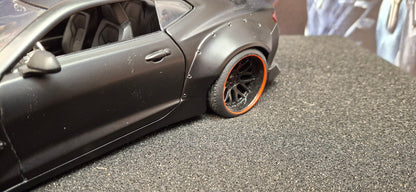 Jada Toys 1/24 Chevy Camaro SS Widebody 2016 Black Matt Big Time Muscle USED