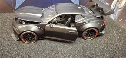 Jada Toys 1/24 Chevy Camaro SS Widebody 2016 Black Matt Big Time Muscle USED