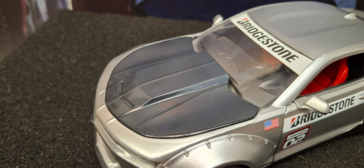 Jada Toys 1/24 Chevy Camaro SS Widebody 2016 Silver Bridgestone Big Time Muscle USED