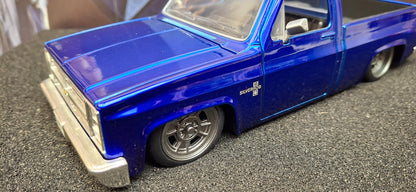 Jada Toys 1/24 Chevy C-10 1985 Blue Big Time Muscle USED