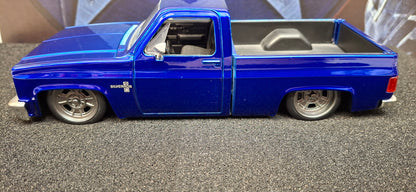 Jada Toys 1/24 Chevy C-10 1985 Blue Big Time Muscle USED